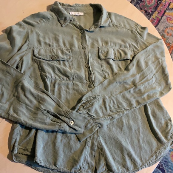 Don’t ask why button army green shirt - Picture 6 of 10